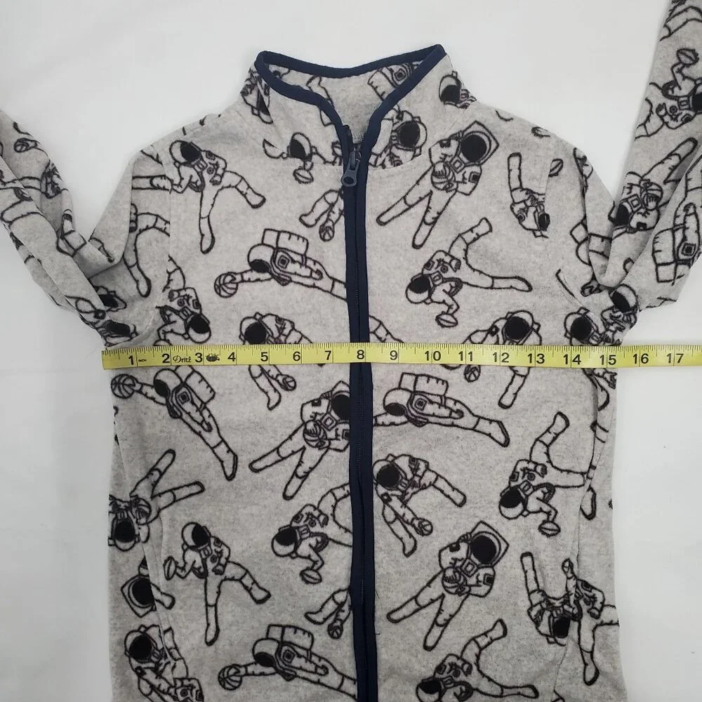 OshKosh B'Gosh Kids Boys Astronaut Full Zip-Front Fleece‎ Cozy Jacket Size 8